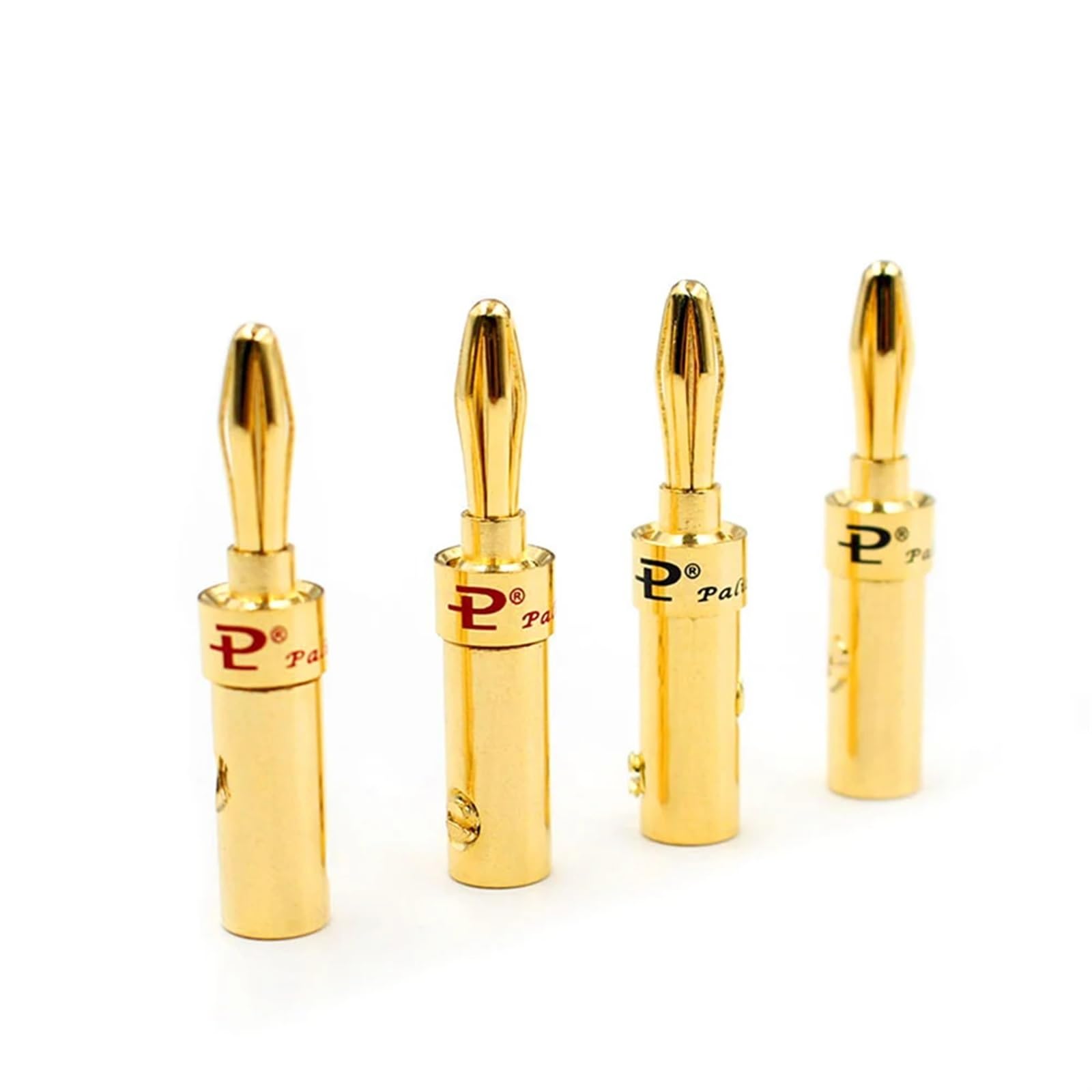 Lot de 4/8 fiches banane de 4 mm - Câble de haut-parleur plaqué or et cuivre - Fiche banane (12 pièces)