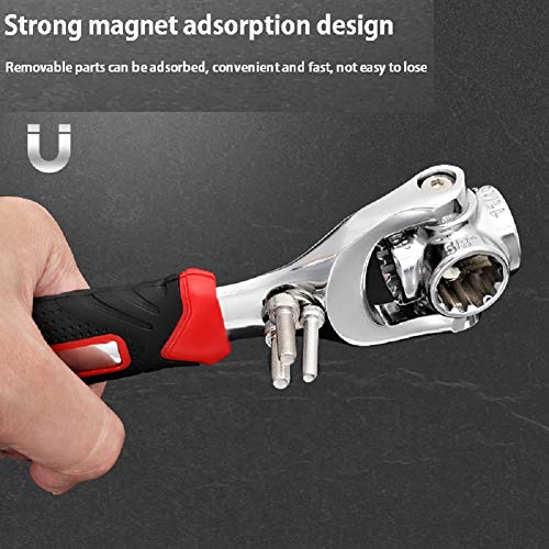 Socket Wrench 52 In 1 Multifunctional Spanner With 360 Degree Rotating Head Multifunctional Universal Spanner Universal Rotary Multi-Head Spanner Universal Wrench Multifunction Wrench Tool Category #TOP2