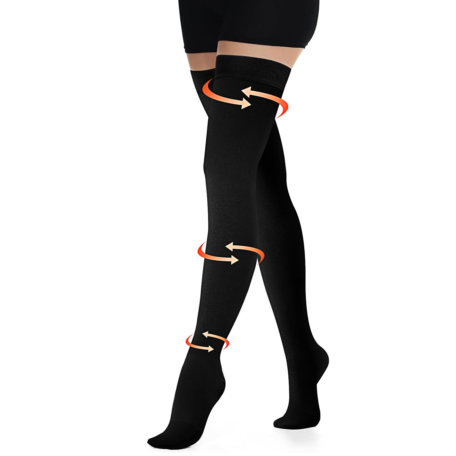 CACASO Compression Stockings for Women & Men,Closed Toe Thigh High Compression Socks