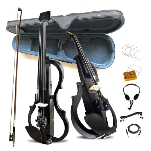 Electric Violin Full Size 4/4,Professional Electric Violin for Adults,Teens,Electric Fiddle with Pro Pick up -Black-ZNDS-2301