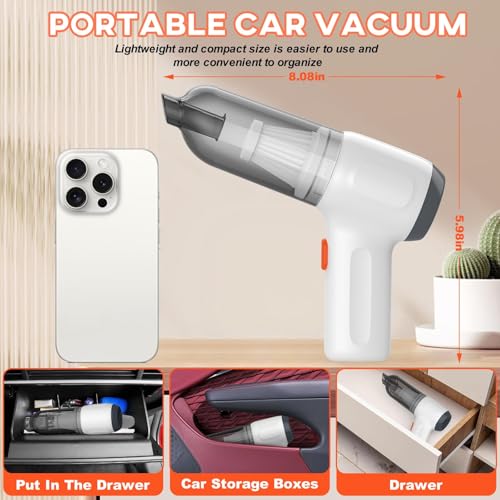 Wuular 3-in-1 Mini Car Vacuum Cleaner