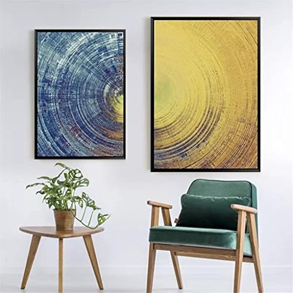 UYFGUYFG Nordic Abstract Blauw en Blow Circle Canvas Schilderij Poster Afdrukken Muurschildering Kunst Schilderij Moderne Woonkamer decoratie (Color : Argento, Size : 13x18cm)