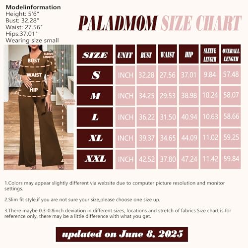 Image of PaladMom Womens Elegant Plus Size Jumpsuits Sexy Back zipper Short Sleeve Mid Waist Wide Leg Straight Rompers
