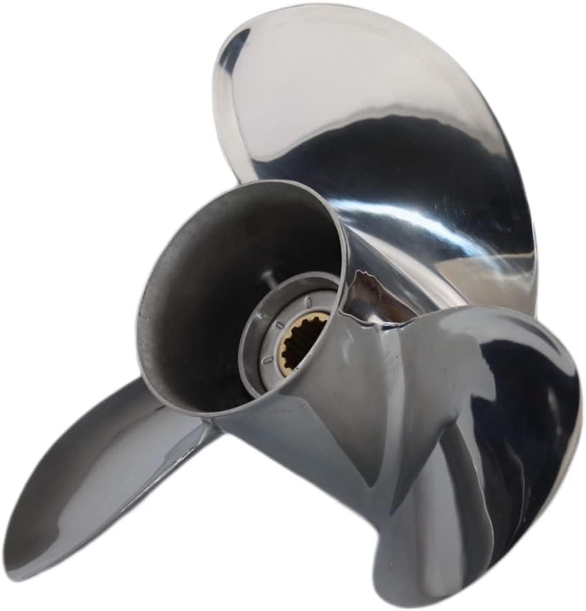 Boatman Stainless Steel Outboard Propeller fit Honda Engines BF35 40 45 50/50A 60HP,13 Tooth Spline, RH