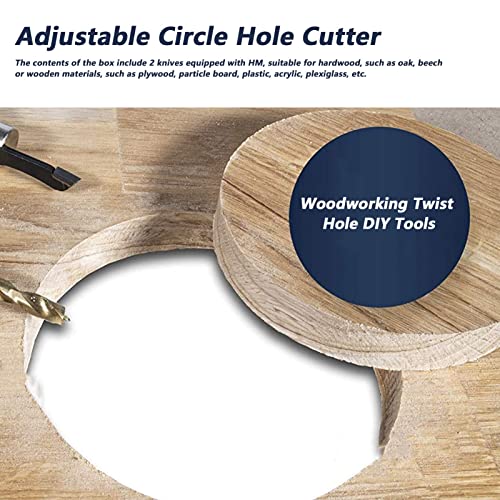 Kit cortador de agujeros circulares ajustable miniatura 6