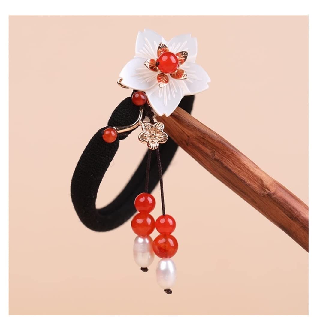 RUVOO Haargummi Scrunchies Haarschmuck Blume Haarring Platte Haarball Kopfband Haar Langlebiger Haarschmuck Haargummis Haarschmuck