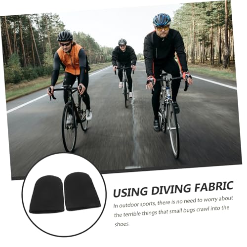 2 unidades de cubiertas térmicas para dedos de neopreno para calzado de ciclismo, running y senderismo; ideales para baños de hielo y clima frío, color negro miniatura 5