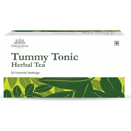Shivamastu Té de hierbas Ayurveda Tummy Tonic - 20 bolsas de té  Con extractos de menta y haritaki  Apoya el bienestar digestivo y el