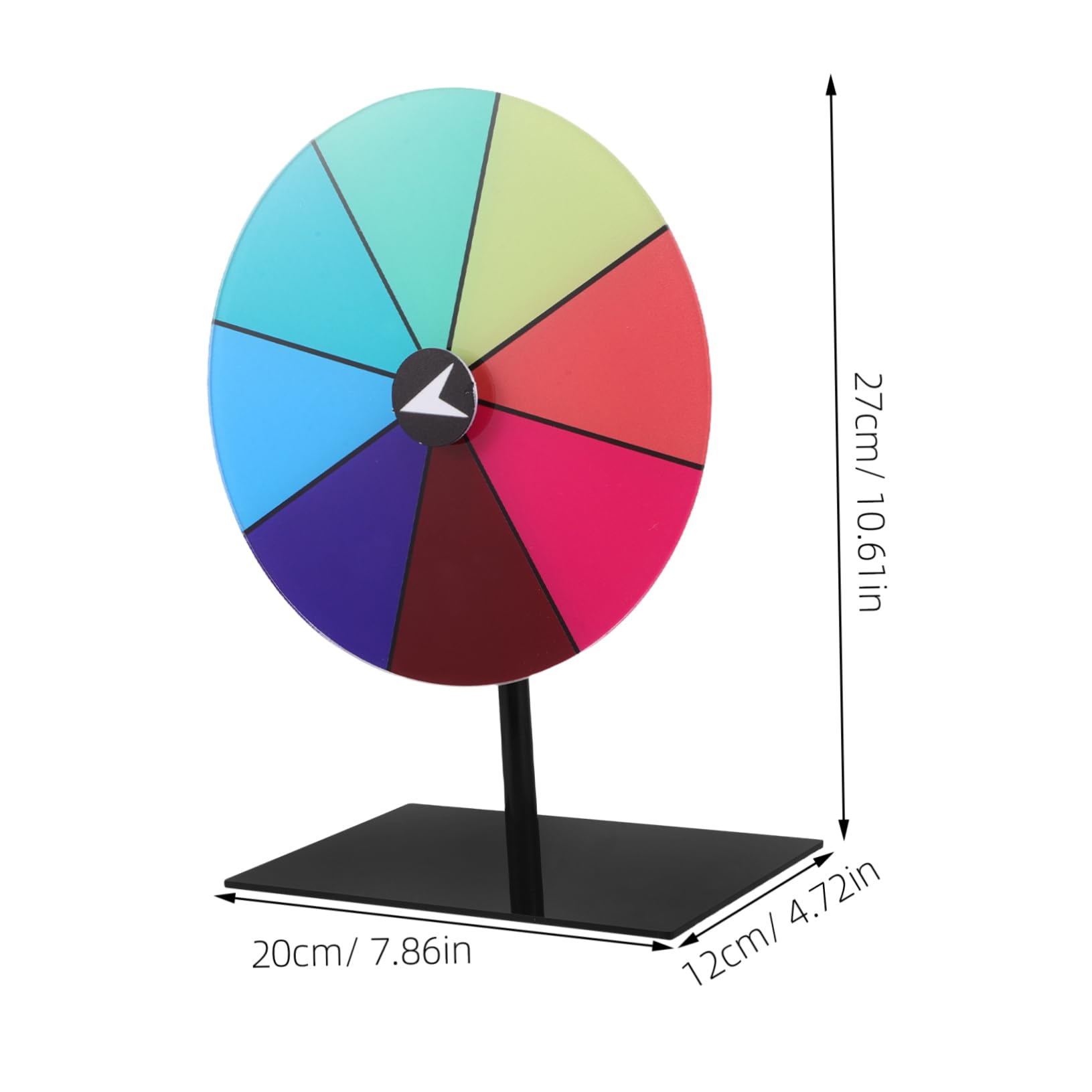 Cabilock Spinning Wheel of Fortune Acrylic Prize Wheel Stand Carnival Game Sturdy Easy to Use for Ages