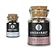Ankerkraut Schwarzes Hawaiisalz, 165g im Korkenglas, grobes Hawaiianisches Meersalz & Pfeffer Symphonie, 70g im Korkenglas, Pfeffermischung grob gestoßen, veredelt mit Rosa Beeren und Piment