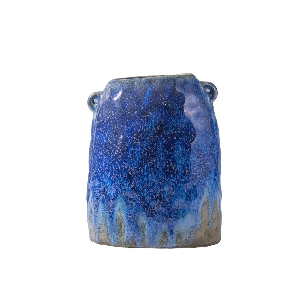 Vases for Flowers Nordic Blue Ceramic Flower Vase Ornaments Creative Handmade Dried Flower Vase Decorations Flower Vases Decorative