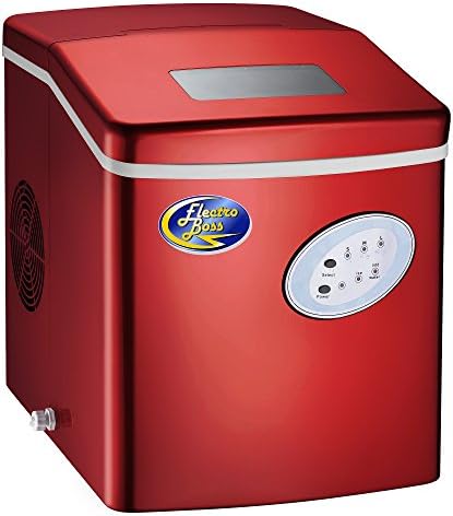 Ice Boss Red Portable Ice Maker Machine High Output Ice Maker