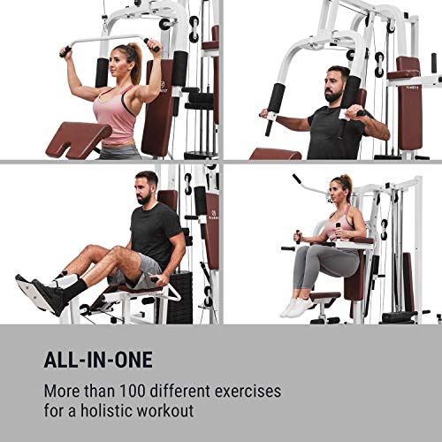 Klarfit Ultimate Gym 9000 Kraftstation, 7-in-1 Fitness Station, Fitnessgeräte für Zuhause, Multi Gym mit Brust… – Bild 3