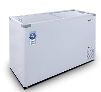 Frigoglass glass top 330L freezer; Double door, Sliding; With 4 year comprehensive warranty