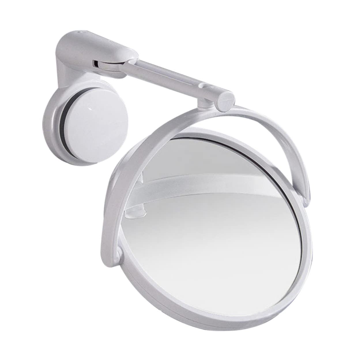 Miroir de maquillage orientable pliable et sans perçage pour salle de bain