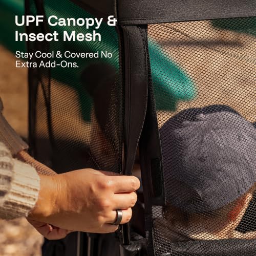 Image of Harppa Remy 4 Seater Wagon Stroller, Foldable with Canopy for 4 Kids
