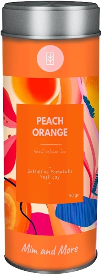 Mim and More Peach & Orange - Green Tea with Peaches and Oranges, 50 Gr