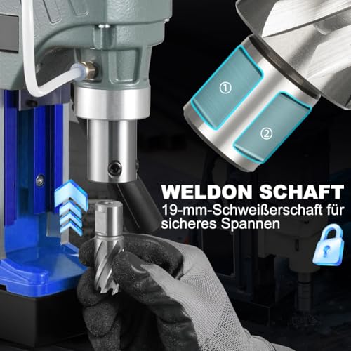 BALUGAEA Kernbohrer HSS, 12 mm Schneiddurchmesser, 19 mm Weldonschaft, 35 mm Schnitttiefe, Kernbohrer für Magnetbohrmaschinen, Zubehör für Magnetbohrmaschinen, Metallbearbeitungswerkzeuge