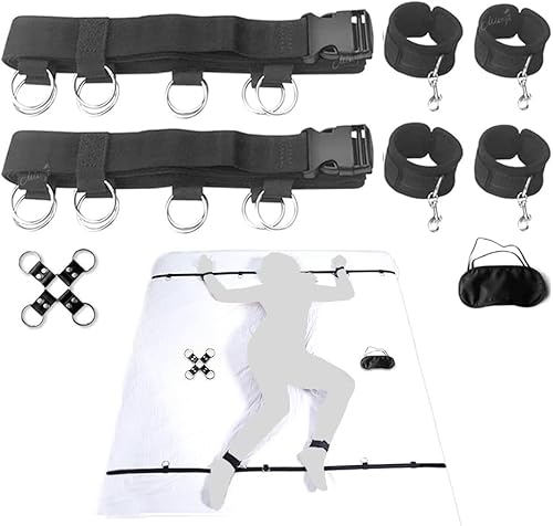 Miniatura 1 de Juegos de esposas sexuales con restricciones sexuales para jugar SM BDSM Bondage Kits Hogtie Blindfold Negro, Rosa/Rebel Fun., Rojo