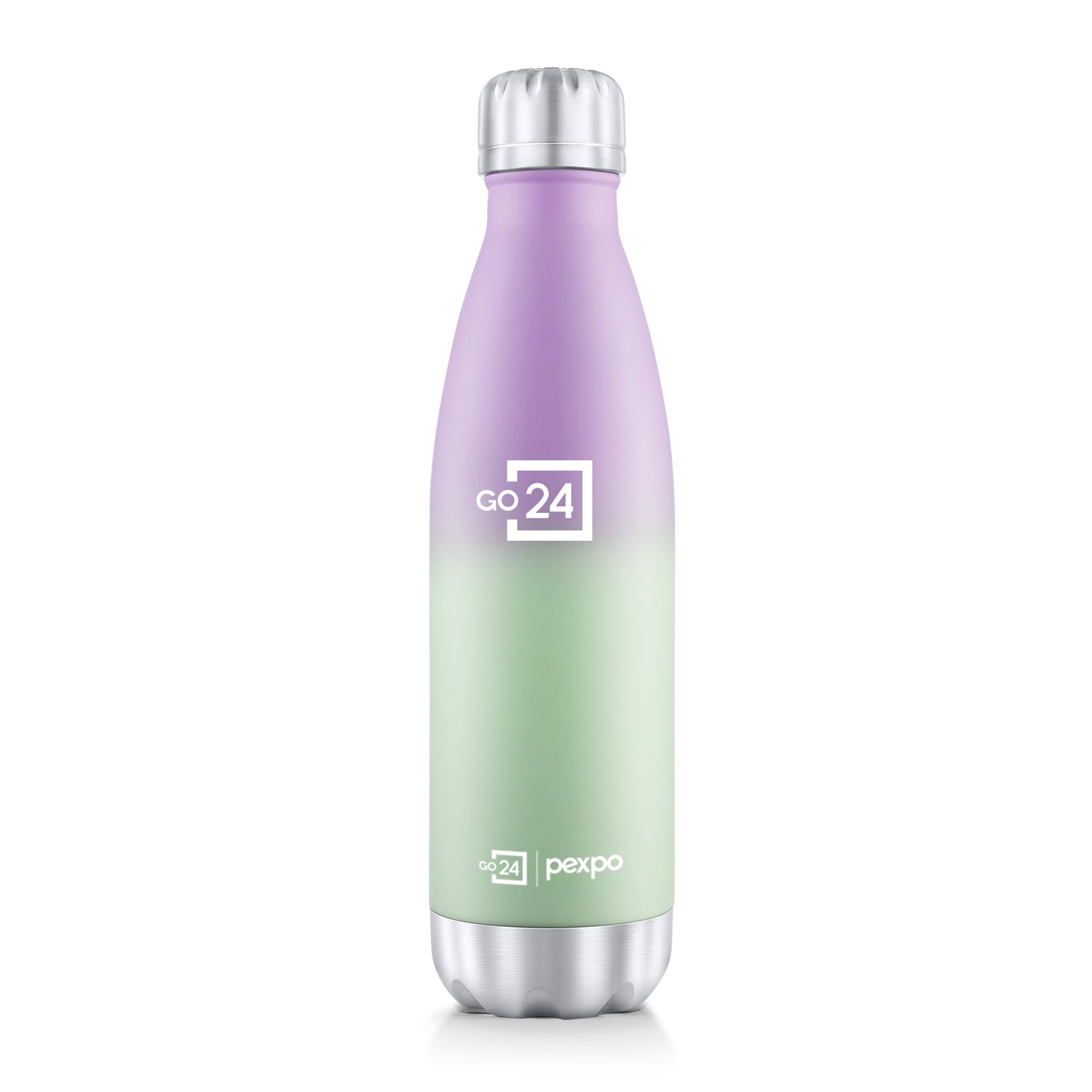Go24 pexpo Stainless Steel Water Bottle Electro Green-Purple Ombre 500ml