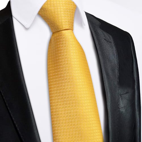Image of Hi-Tie Zipper Ties for Men Pre-tied Tie Set Lapel Pin Pocket Square and Cufflinks Formal Business Wedding Adjustable Necktie