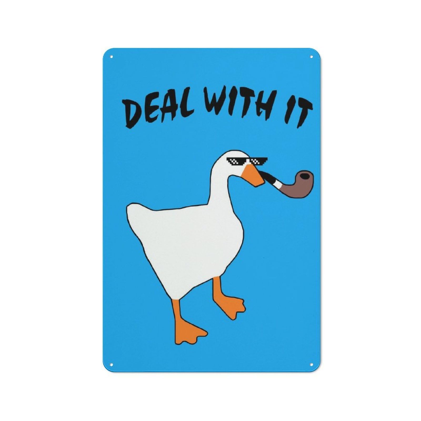 Junmoney Untitled Goose Deal Ducks Tin Wall Plaque 30X20cm With For Man Cave Or Games Room, For Vintage Wall Decor Fans, For Themed Room Decoration