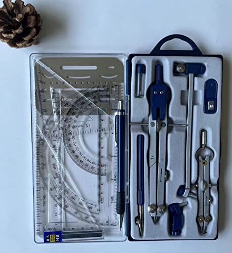 Profesional Compass For Geometry Up To 18 Inch Diameter,Geometry Precision Tool For Student,Drawing Tools & Drafting Kits For Engineer,Circle Drawing Tool,Geometry Set,Math Geometry Kits Set 10.6 Oz #TOP5