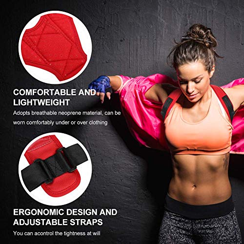 Filfeel Corrector de Postura para Hombres y Mujeres Apoyo para la clavícula cómodo Espalda Superior Espalda jorobada y Dolor en el Hombro Hombros relajantes, aprobados por la FDA(Rosso)