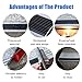 LOUBOL L-Shaped Vinyl Stair Nosing Rubber Non-Slip Self-Adhesive Edge Protector, Tread Trim for Indoor & Outdoor - Flame & Water Resistant(All Black,275.5IN/7M)