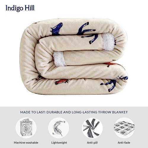 Image of Paseo Road Indigo Hill by HiEnd Accents Wild Horse 54x68 Throw Blanket