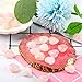 Fumete 50 Valentine's Day Quartz Rose Heart Palm Stone Pieces Natural Healing Crystal 0.6 Inch Heart Shaped Pocket Gemstone Carved Palm Worry Stone