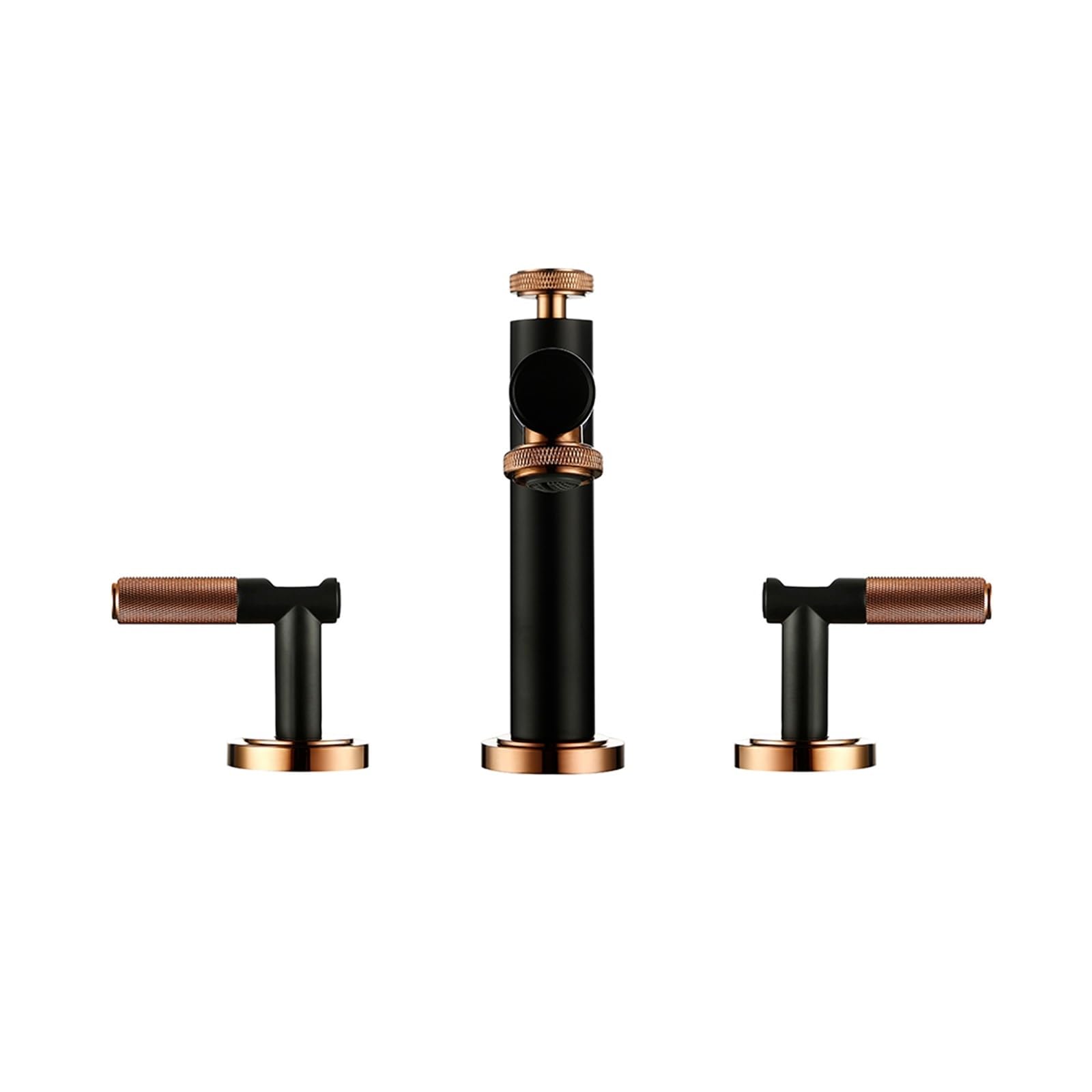 Robinet mitigeur froid et chaud en laiton anti-fuite pour lavabo 3 trous