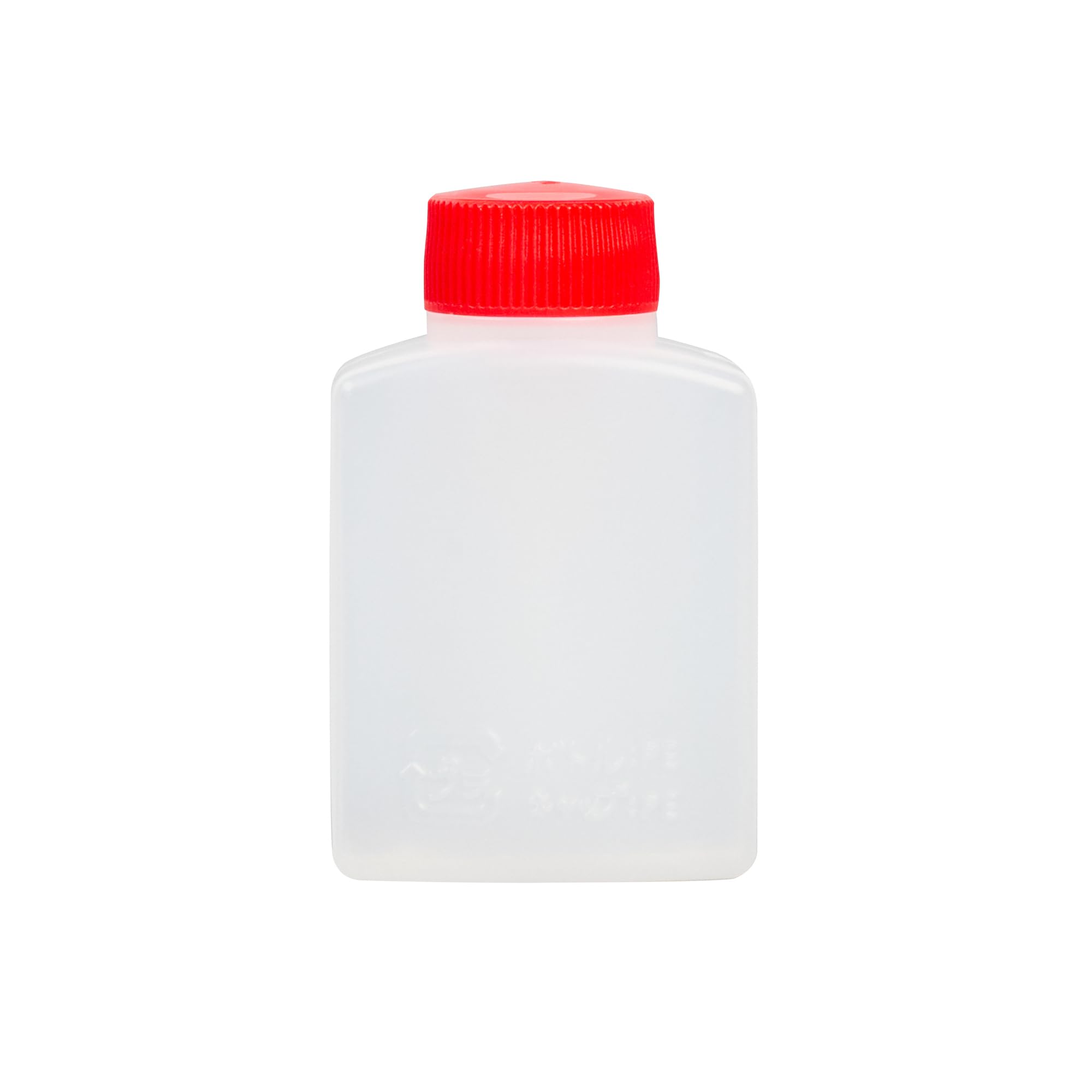 Restaurantware -Bento Tek - Mini botellas de salsa de soja de 1 onza, 100 mini botellas desechables para condimentos con tapas rojas, paquete de condimentos, vinagre o salsa, botellas de plástico