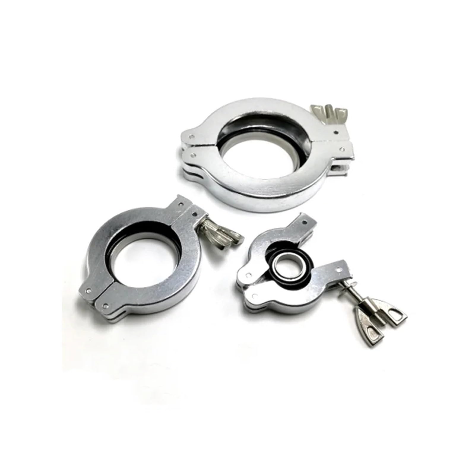 KF10 KF16 KF25 KF40 KF50, soporte de junta de goma, abrazadera de tubo de vacío de aleación de aluminio, abrazaderas de fuelle de vacío (KF50)