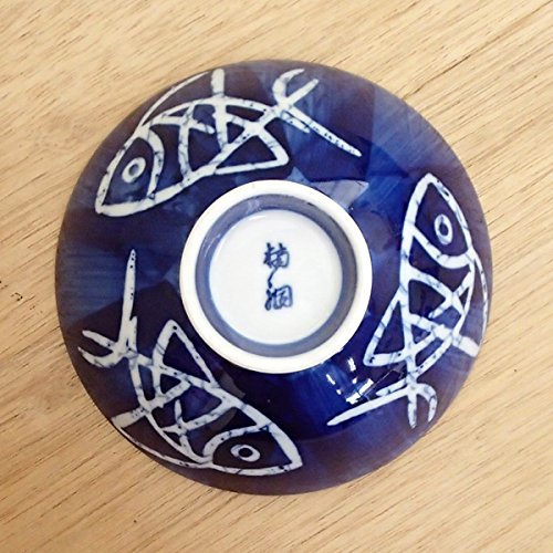 ◆ 茶碗　天平 ◆ Amazon | ご飯茶碗 陶器 13cm ローケツ魚紋 大平 24a569-29 | 【美濃焼