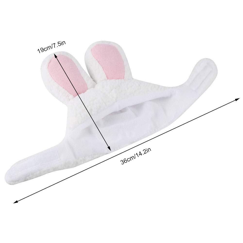 Bunny Hat, śliczny Kostium Pluszowy Kapelusz Królika dla Kotów i Małych Psów Kostium Imprezowy Halloween Akcesoria Nakrycia Głowy