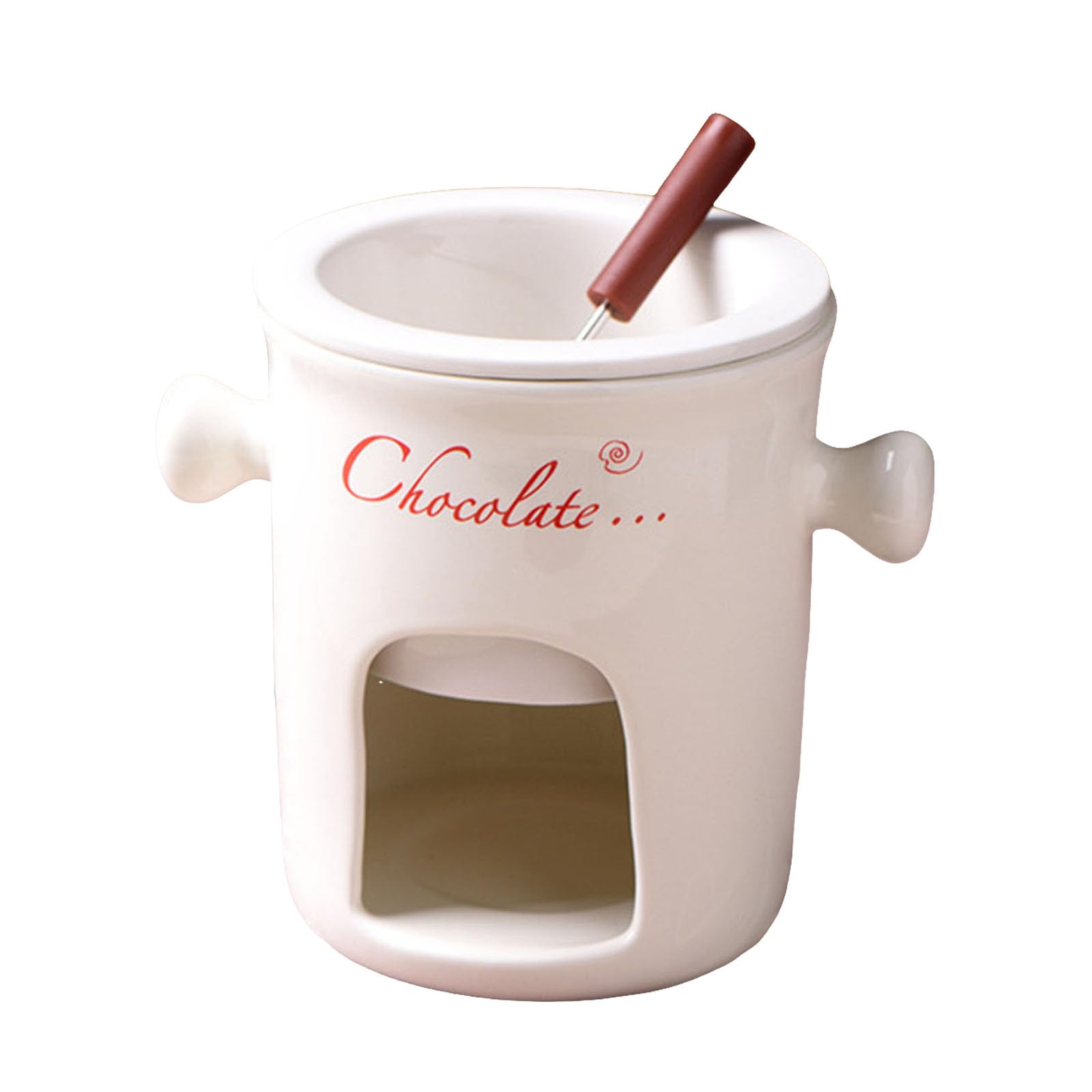 2 Tasses Fondue En Céramique Avec Fourchettes – Pour Chocolat, Fromage, Caramel – 200 Ml, Design Ergonomique