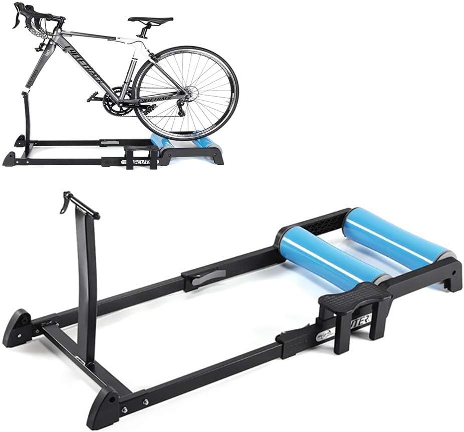 Indoor Home Exercise Bike Stand Trainers, Foldable Bike Trainer Cycling Roller Indoor Stationary Exercise Stand Platform， for 26"-29" 700cc Wheels