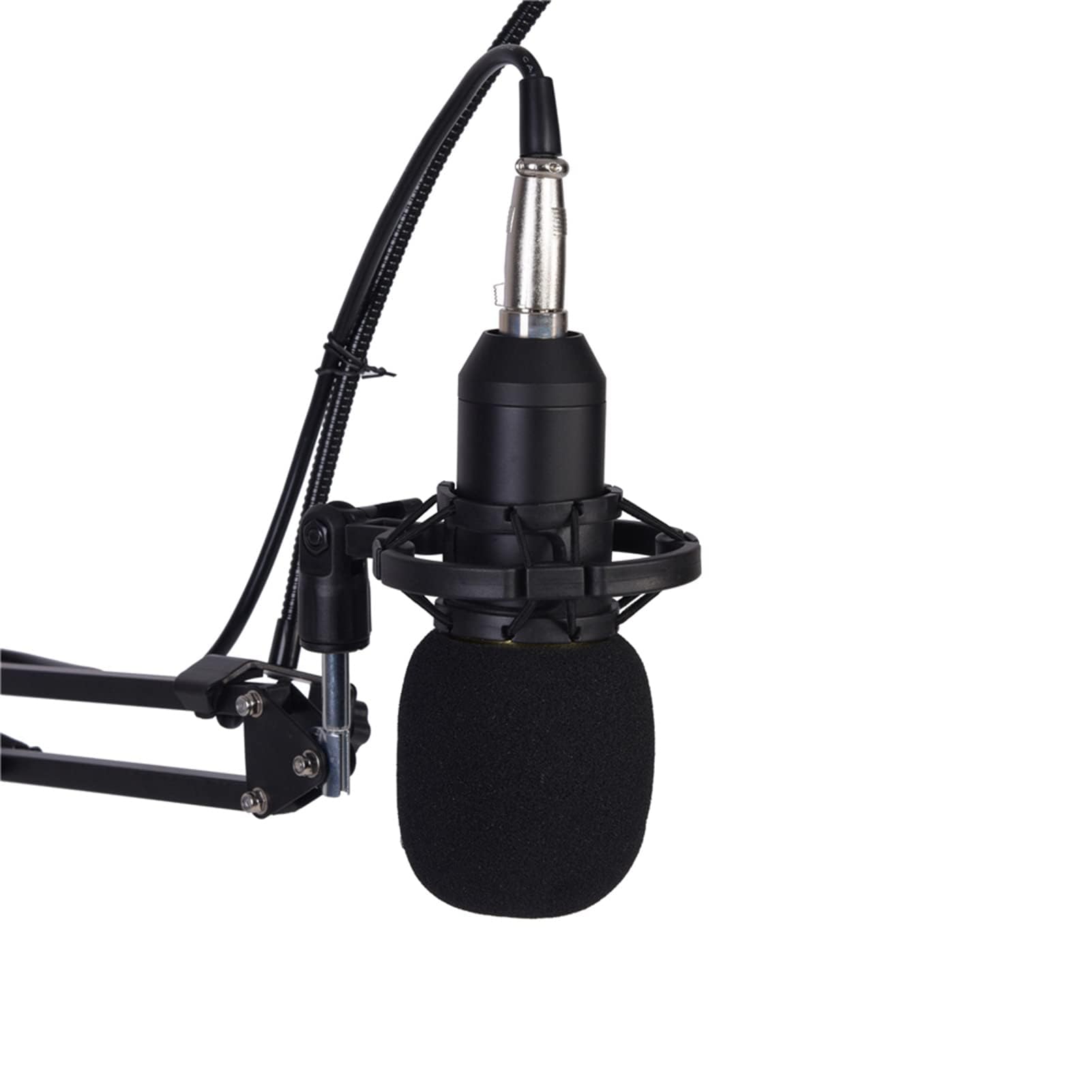 Ejoyous - Micrófono de Condensador para Kit Profesional, BM-800, Conjunto de micrófonos de Condensador de Estudio, con Soporte de Brazo Ajustable, Filtro Anti y Adaptador USB