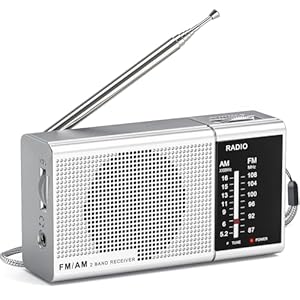 Tendak FM-020 Tragbares AM/FM Radio Silber