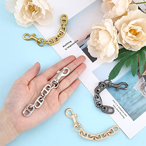 SUPERFINDINGS 4 Colors Alloy Mariner Link Chain Bag Chian Extenders 12cm Purse Strap Replacement with Swivel Clasp Handbag Chain Strap Extender - Image 3