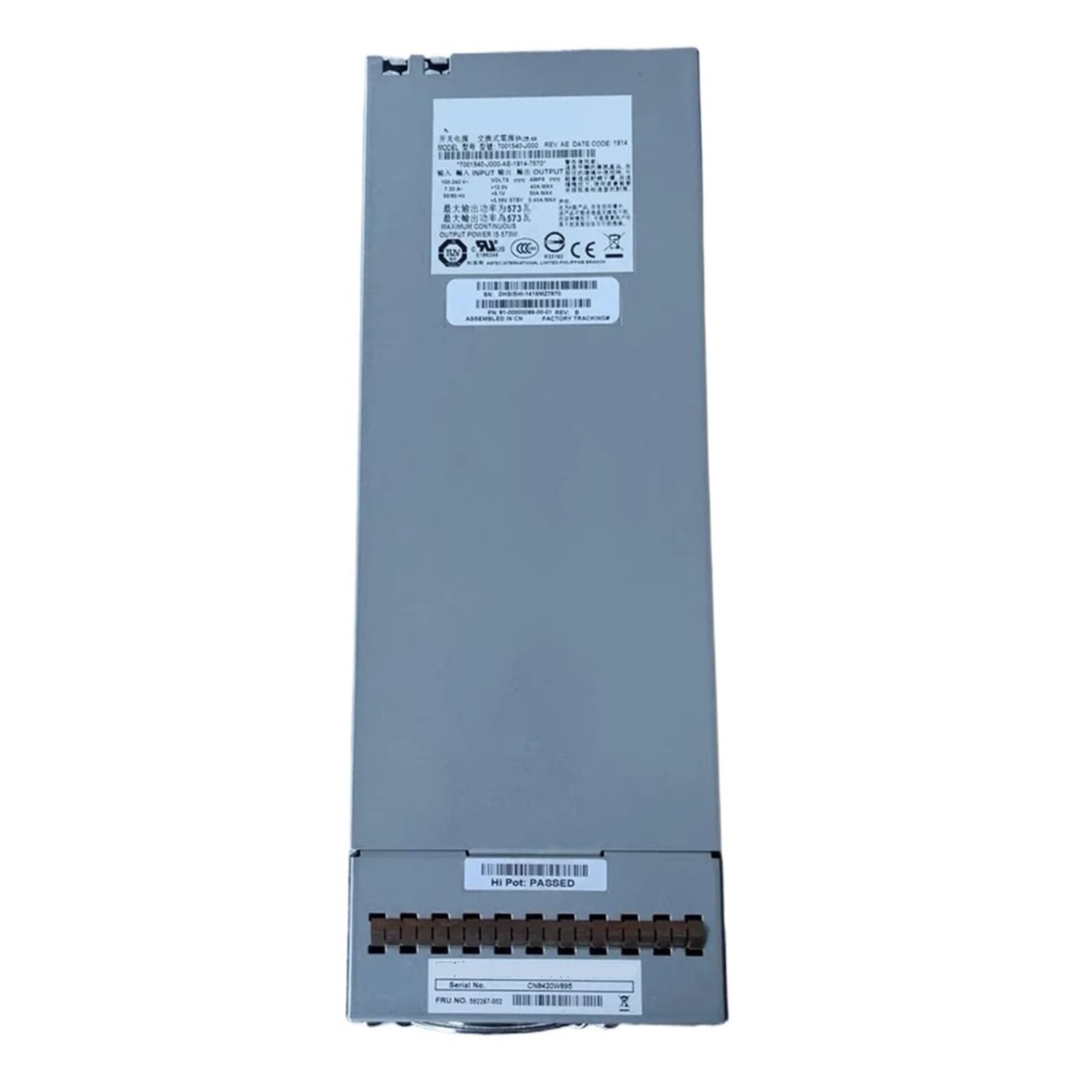 NACODLUL P2000 G3 592267-002 7001540-J000 573W Power Supply