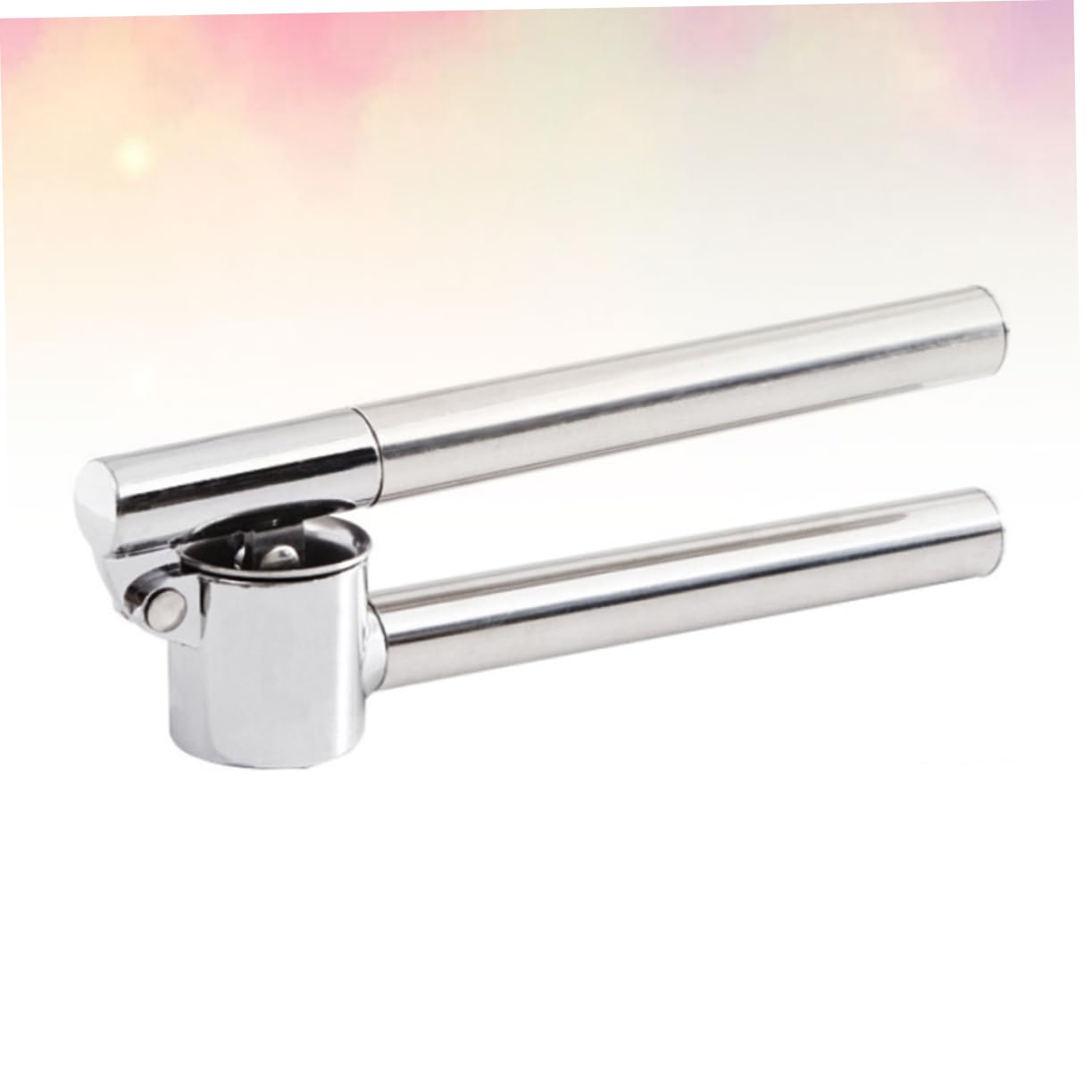 CONGARTENO 1pc Stainless Steel Garlic Press Slicer Manual Kitchen Tool for Effortless Garlic Mincing Compact Design for for Home Cooking Restaurant Use Silver