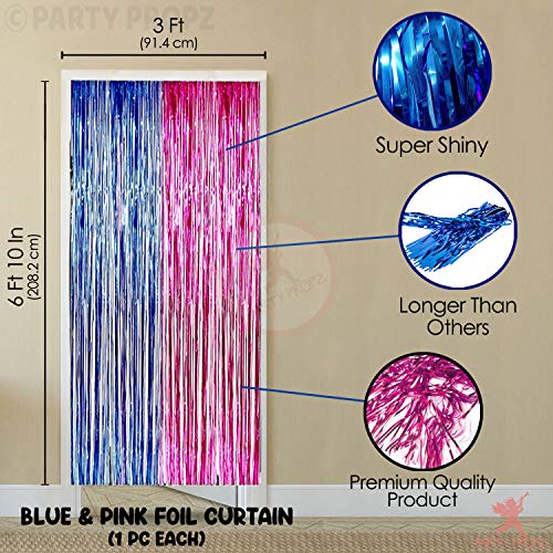 Image of Party Propz Baby Shower Decorations Kit -17 Pcs Mom to Be Decoration Items Set with Golden Baby Shower Balloons, Banner & Foil Curtains, Maternity Props for Photoshoot (Cardstock, Latex, Foil)