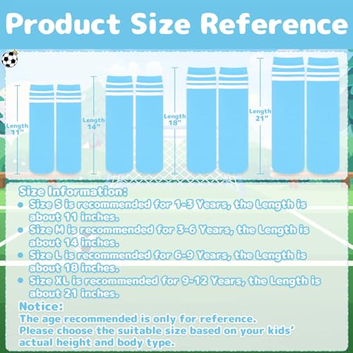 Image of Olreco 1 Pack Toddler Kids Youth Soccer Socks Girls Boys Baseball Socks Youth Knee High Softball Football Accessories Cotton
