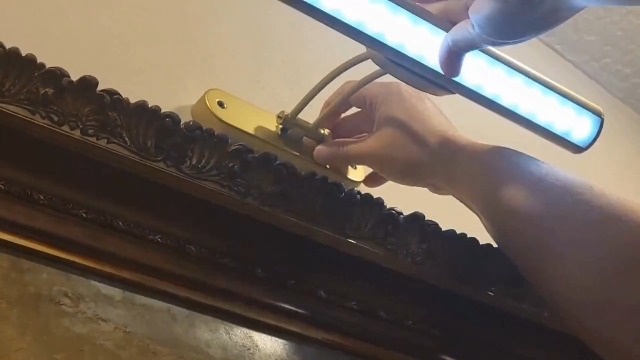 MIOBLUE Dimmable Cable Picture Light With Controller And Timer, 13.78 Inch Rechargeable 4400 MAh Battery Picture Light For Wall Display, Gallery Artwork, Paintings, Portraits, 35 Gold - View #11