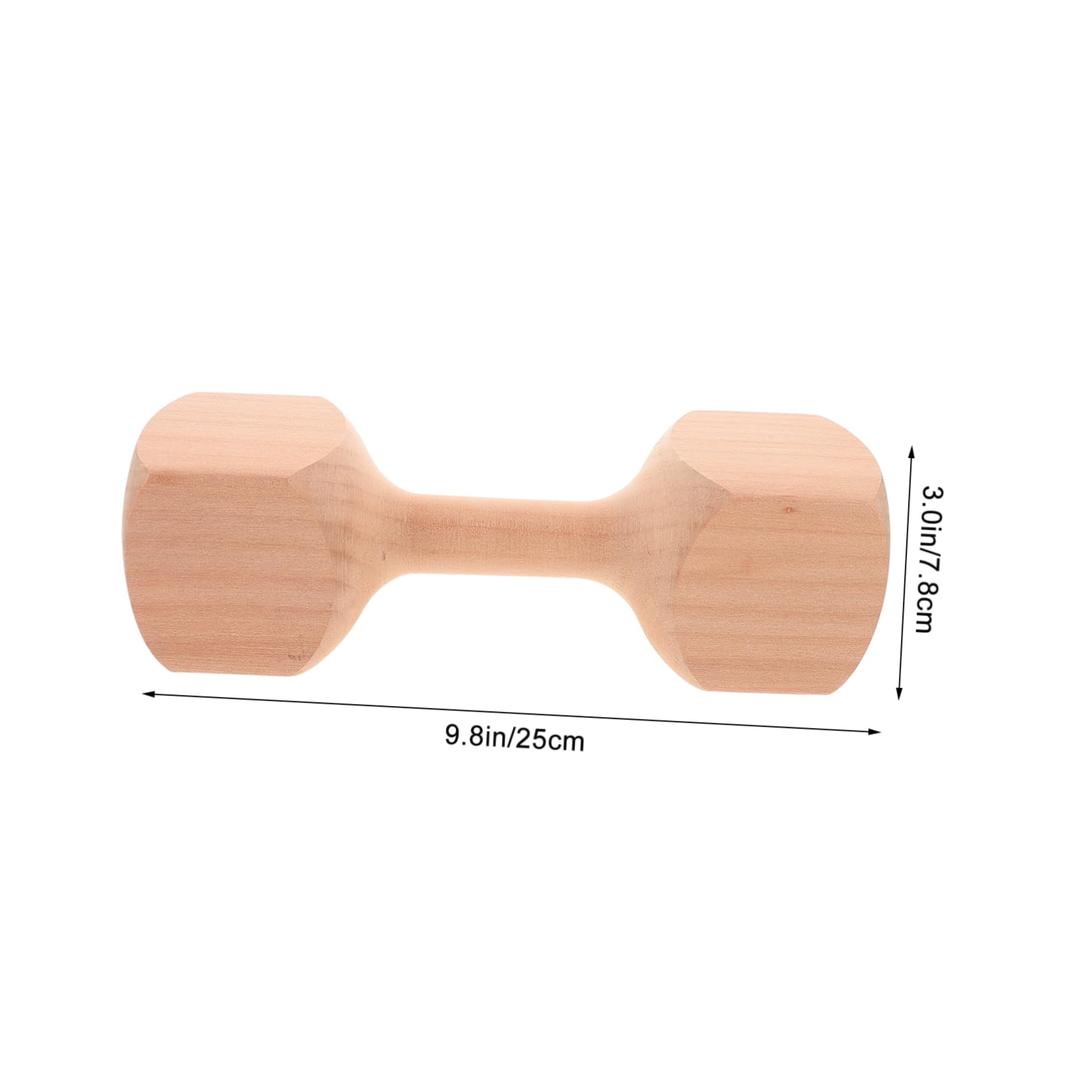Abaodam Wooden Dumbbell Lightweight Exercise Barbell for Equipment to Encourage Healthy Habits Develop Motor Skills Strength Control