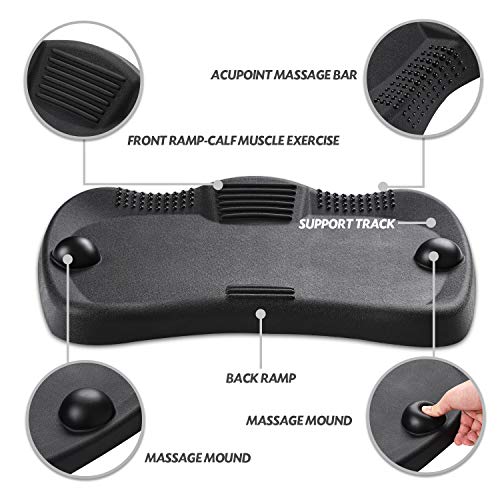 Anti Fatigue Standing Mat by DAILYLIFE, Comfort Standing Desk Mat, Ergonomic Stand Up Mat with Massage Ball, Soft & Durable Floor Mat for Workplace, Office, Home (Large, Black) - Thumbnail 2