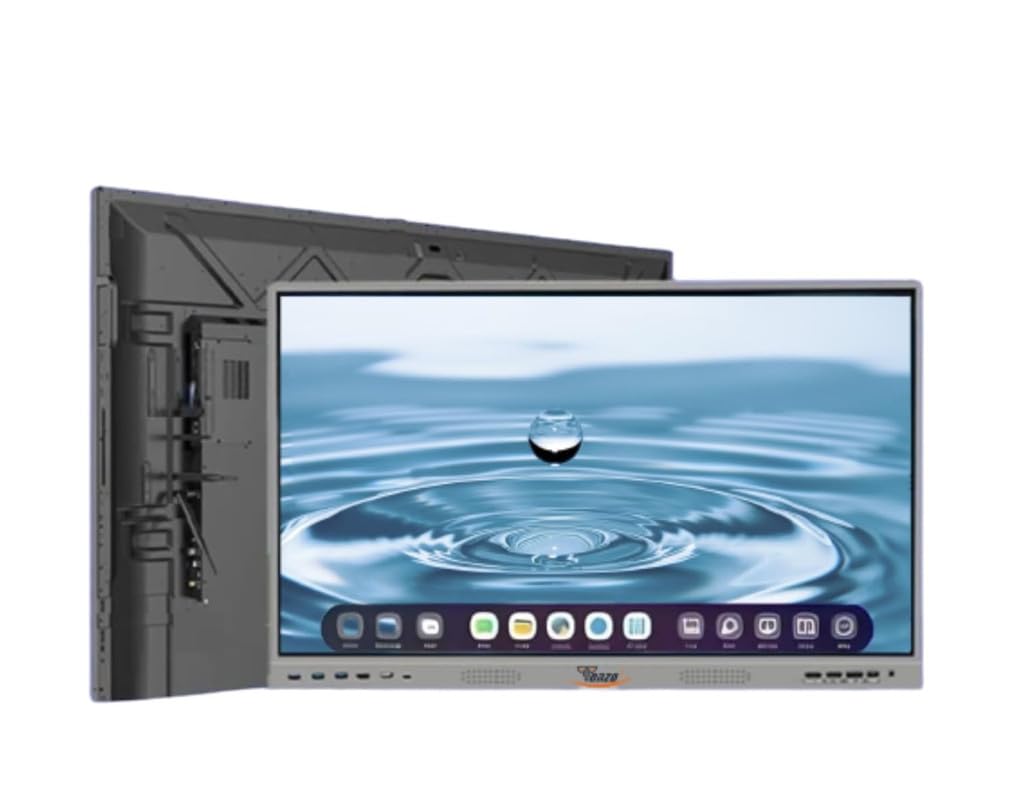 TONZO� Omega 86" Interactive Flat Panel Android 11.0, Ultra HD (4K)| Multitouch Screen| 4 GB RAM| 32 GB ROM| 15W-2 Speaker| Panel with USB, VGA, Display Ports| Best for School & Offices