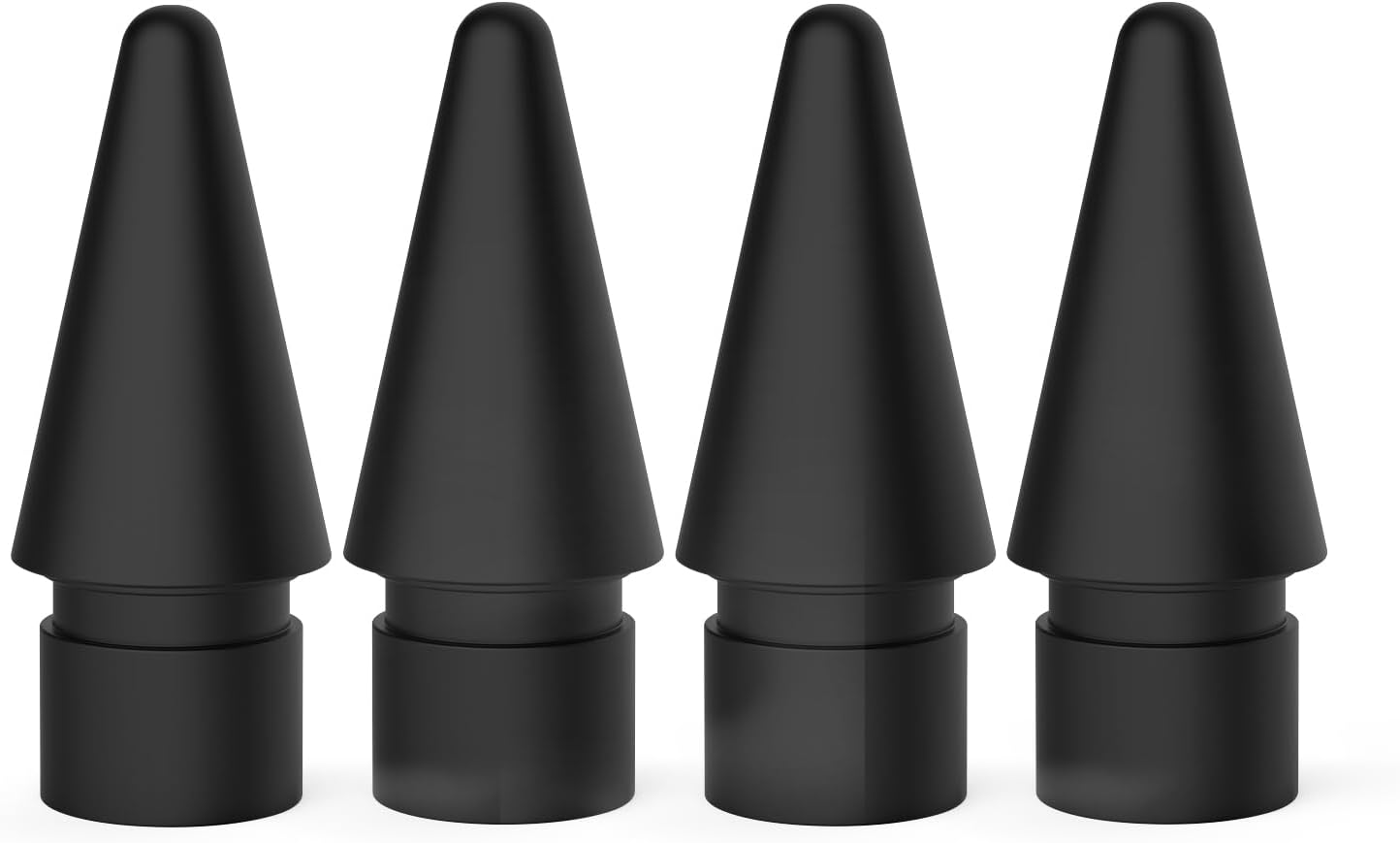 IEOVIEE Upgraded Replacement Tips for Apple Pencil, 4 Pcs Color Pen Tip Compatible with Apple Pencil Tips 2nd Generation/ 1st Generation/USB-C Pencil Tip (Black/Black/Black/Black)